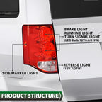 LED Tail Light Brake Lamp for Dodge Grand Caravan (2011–2020)