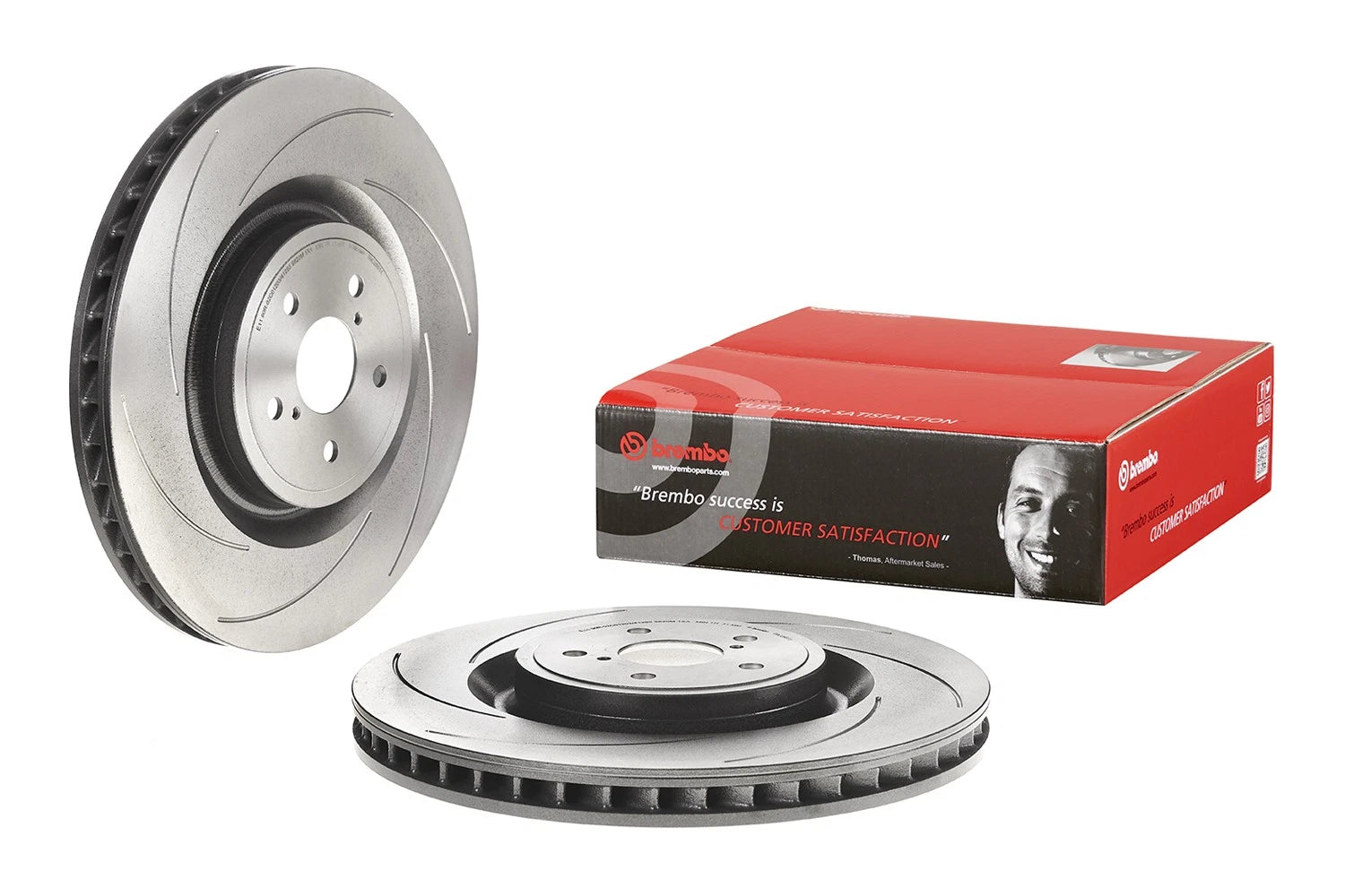 Brembo Front Left UV Coated Slotted Disc Brake Rotor for Lexus GS F RC F (2016–2021)
