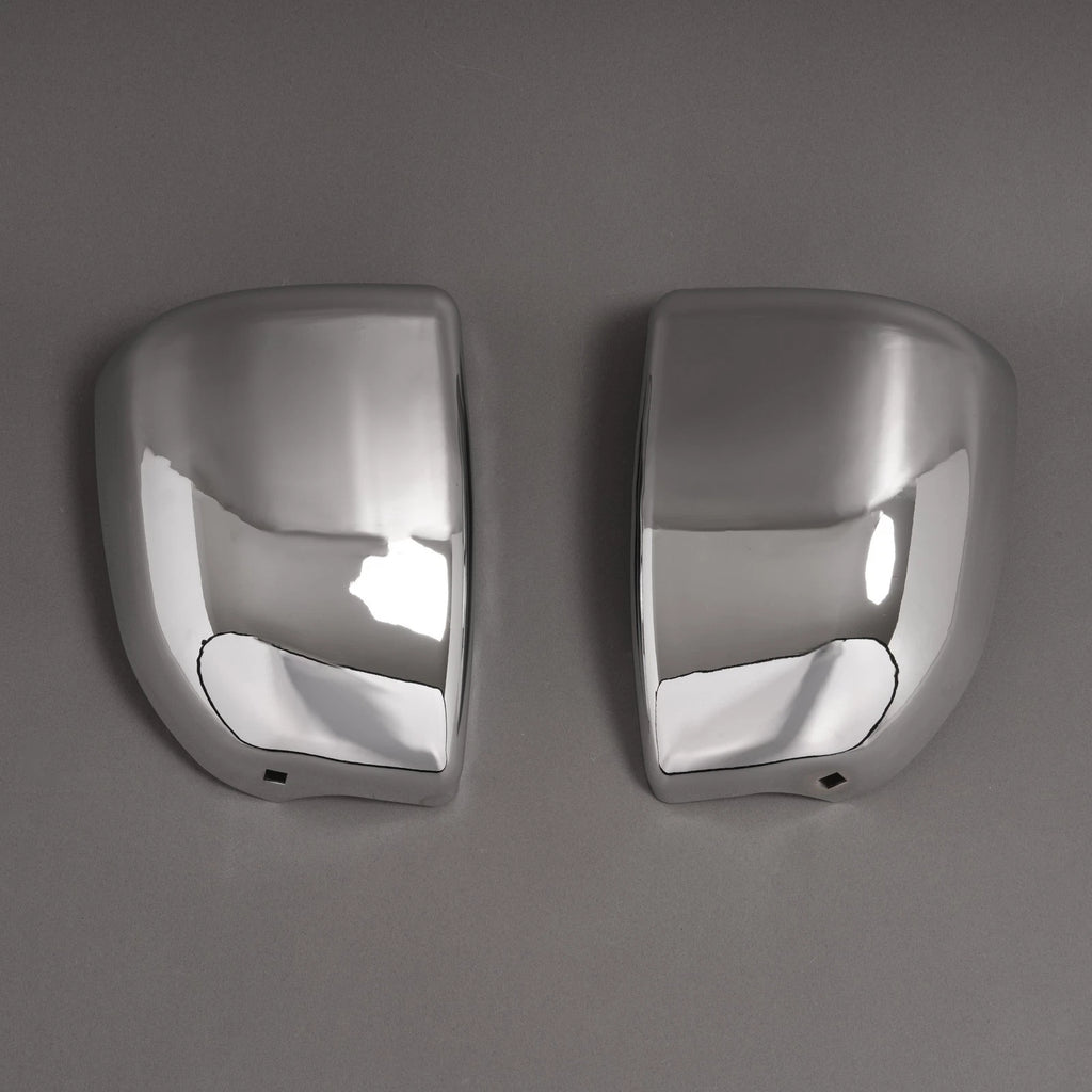 Set of 2 Chrome Front Bumper End Caps for Nissan Pickup (1995–1997)