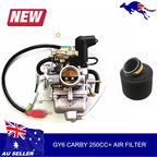 30mm Carburetor + Air Filter for 250cc GY6 Engine (Go Kart, Buggy, Quad, Moped)