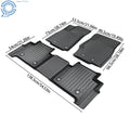Set of 3 TPE All Weather Floor Mats for Jeep Grand Cherokee (2022–2025)
