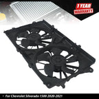 Dual Radiator Condenser Cooling Fan Assembly for Chevrolet Silverado 1500