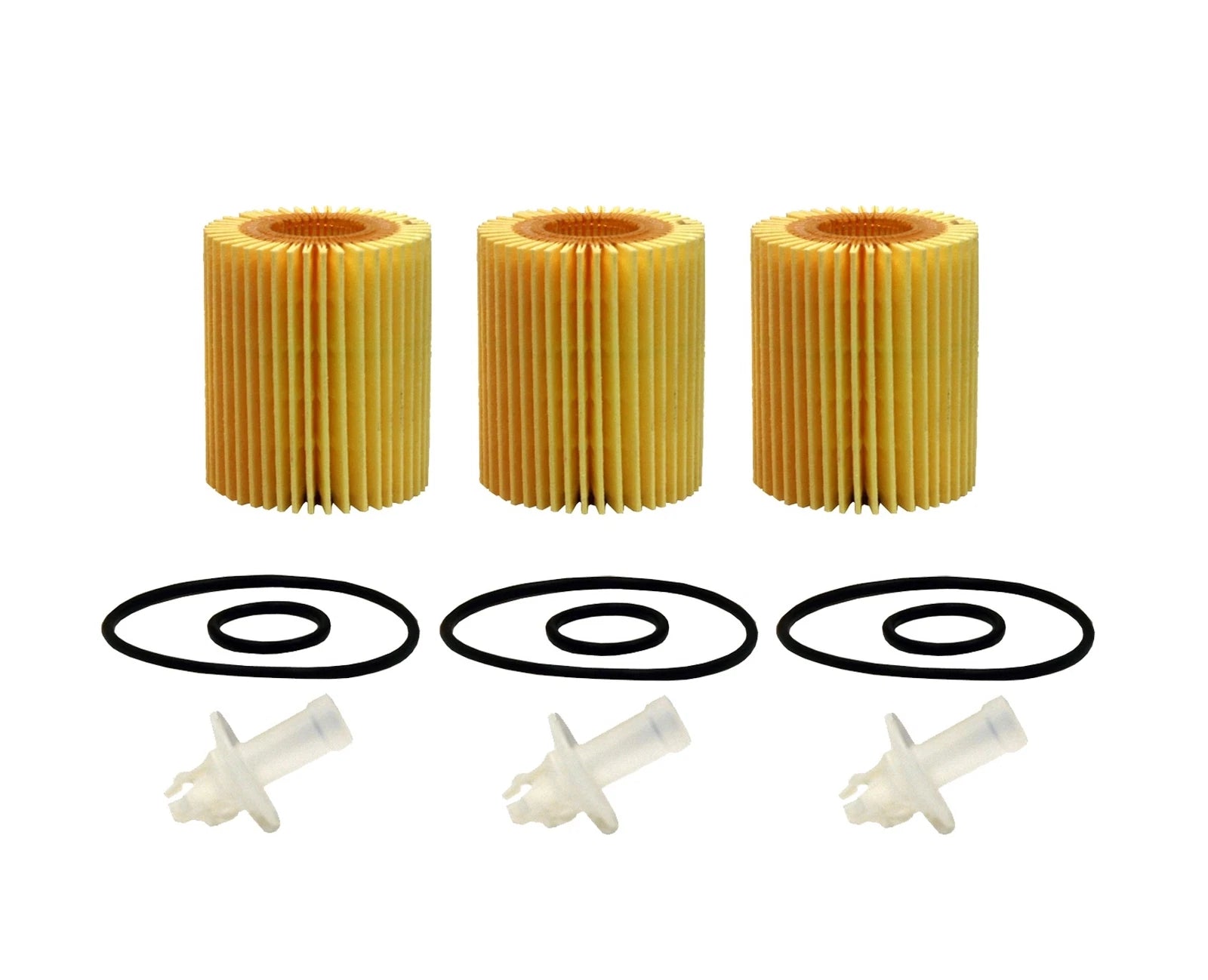 Set of 3 Engine Oil Filters for Lexus Toyota (Wix)