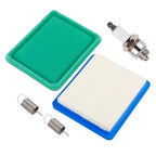 Air Filter, Spring, and RJ19LM Spark Plug for Lawn Mowers (491588S, 790849)