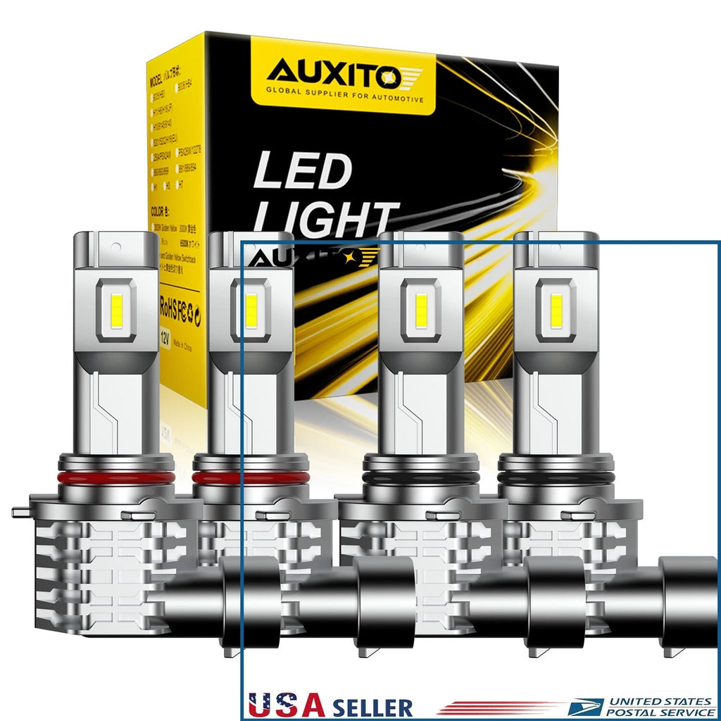 Set of 2 AUXITO 9005 & 9006 LED Headlight Bulbs for High Low Beam