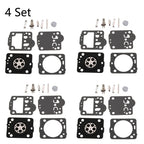 Set of 4 Carburetor Rebuild Kits for Husqvarna 235 236 240 435 (2010–2020)