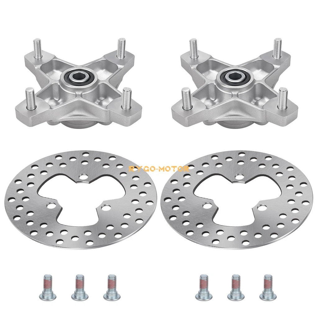 2X Front Wheel Hubs & Brake Discs for Honda TRX250EX TRX400EX (2001–2009)