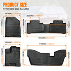 Set of 3 Row Floor Mats for Acura MDX (2014–2020)