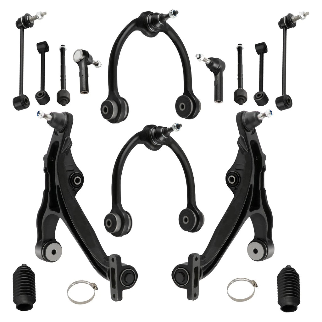 Set of 14 Front Upper Lower Control Arms for Jeep Commander Grand Cherokee (2005–2010)