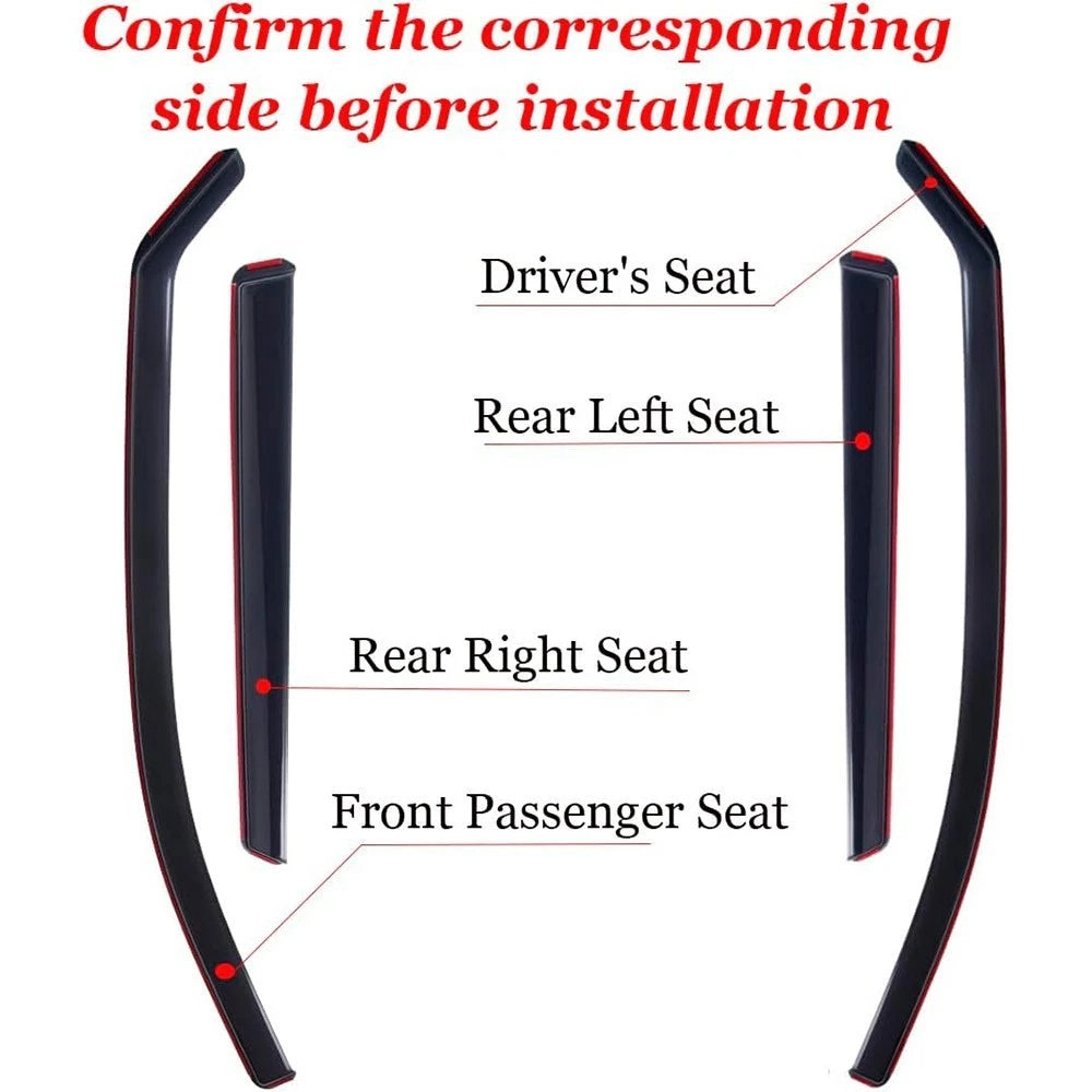 In-Channel Window Visors Rain Guards for Nissan Rogue (2021–2025)