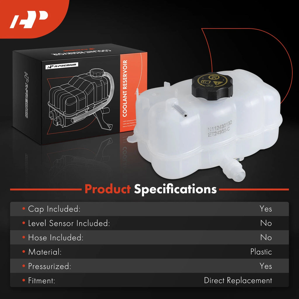 Engine Coolant Reservoir with Cap for Jeep Wrangler JL (2021–2024)