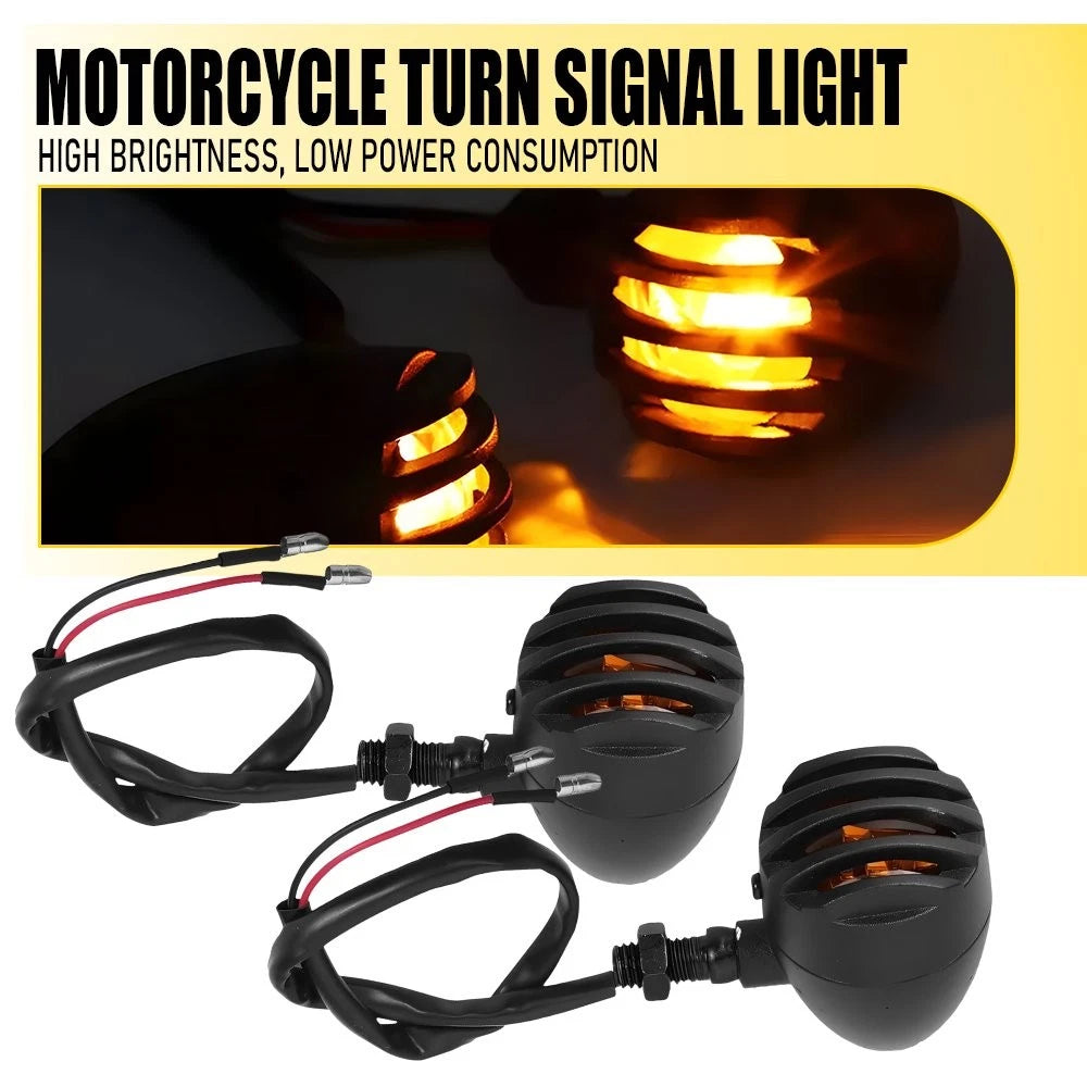 2X Amber Turn Signal Indicators for 12V Motorcycle EXV