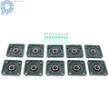 Set of 10 Pillow Block Bearings for UCF204 (Self-Alignment, 3/4" Bore)