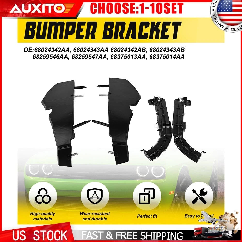 Front Bumper Fascia Support Bracket for Dodge Challenger (2015–2022) LH RH 4-40X