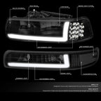 LED DRL Tinted Clear Side Headlight Bumper Lamp for Silverado (1999–2002)