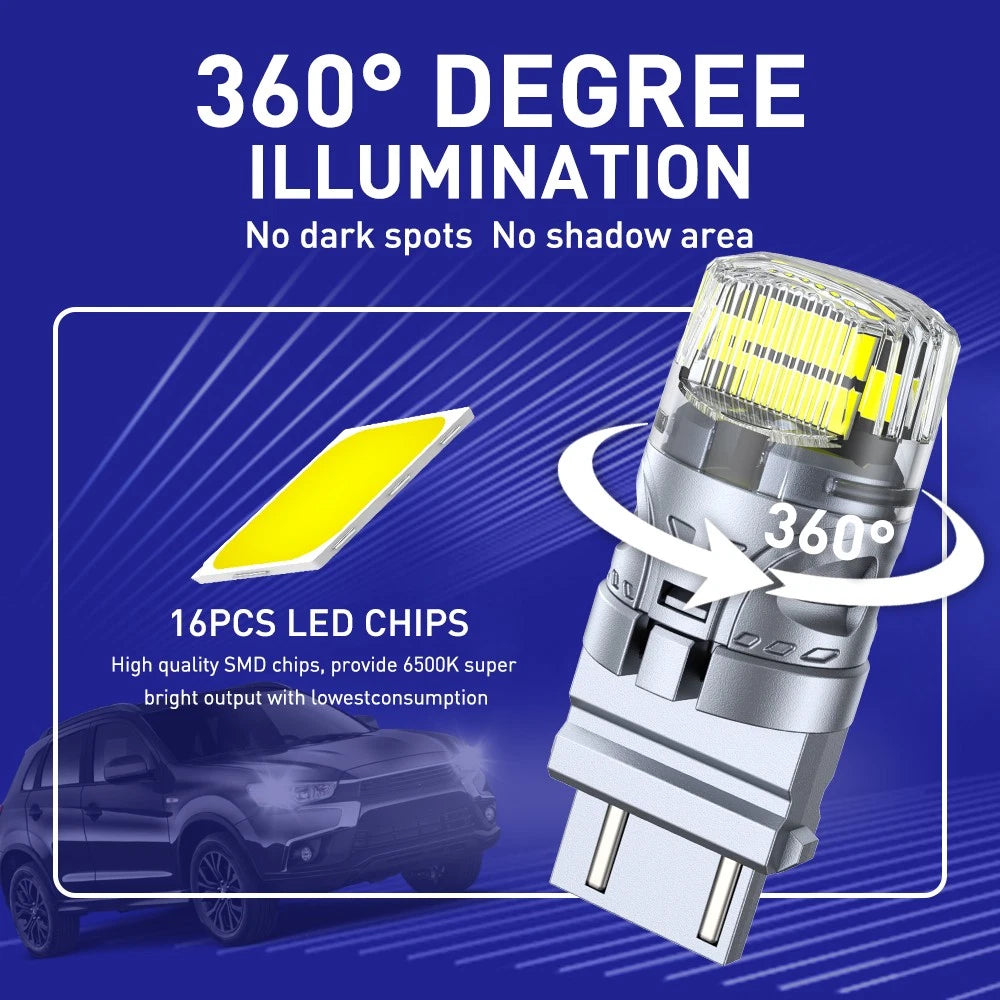 2X White LED Bulbs for AUTOONE 3157 Turn Signal Light
