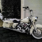 Chrome Rectangle Rearview Mirrors for Harley Cruiser Chopper Bobber