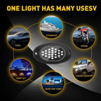 24-LED Red Underglow Rock Lights Strip for Universal SUV Jeep ATV UTV