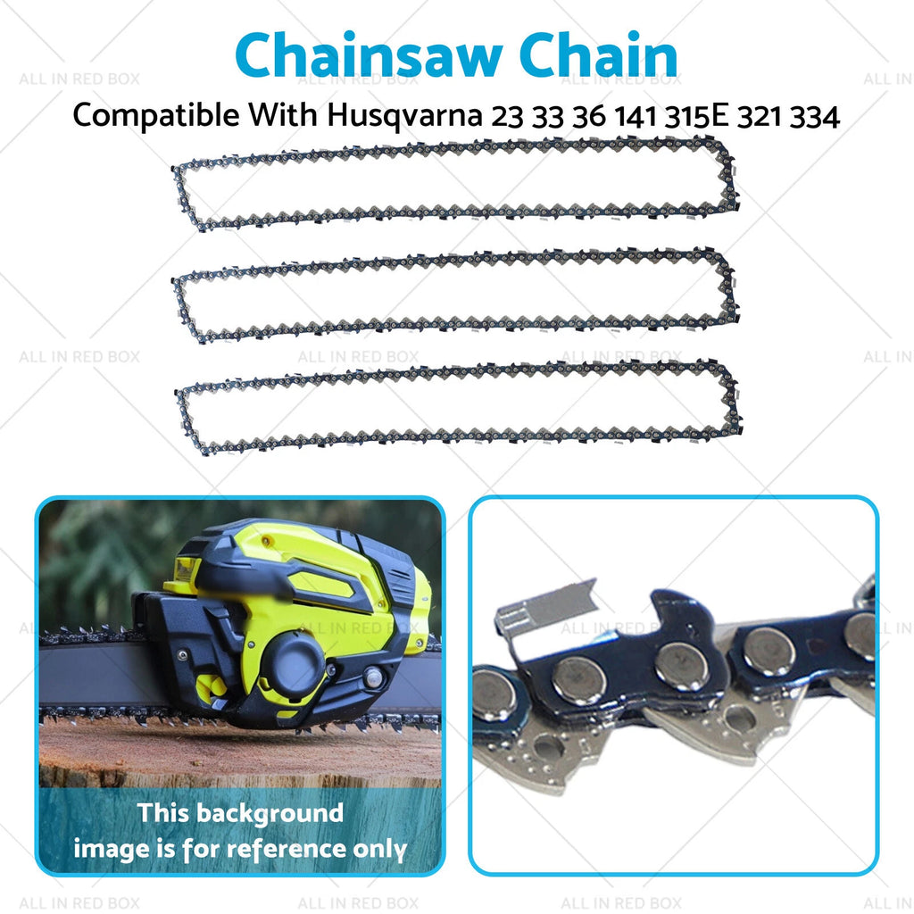 3 Chainsaw Chains 14" for Husqvarna 16E 23 33 36 41 (3/8LP 050 52DL)
