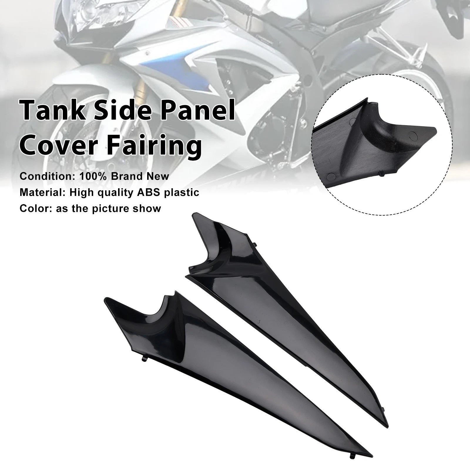 Tank Side Cover Panel Fairing for Suzuki GSXR600 GSXR750 (2008–2010)
