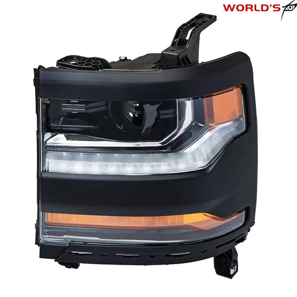 Left Headlight for Chevy Silverado 1500 (2016–2018) with LED DRL