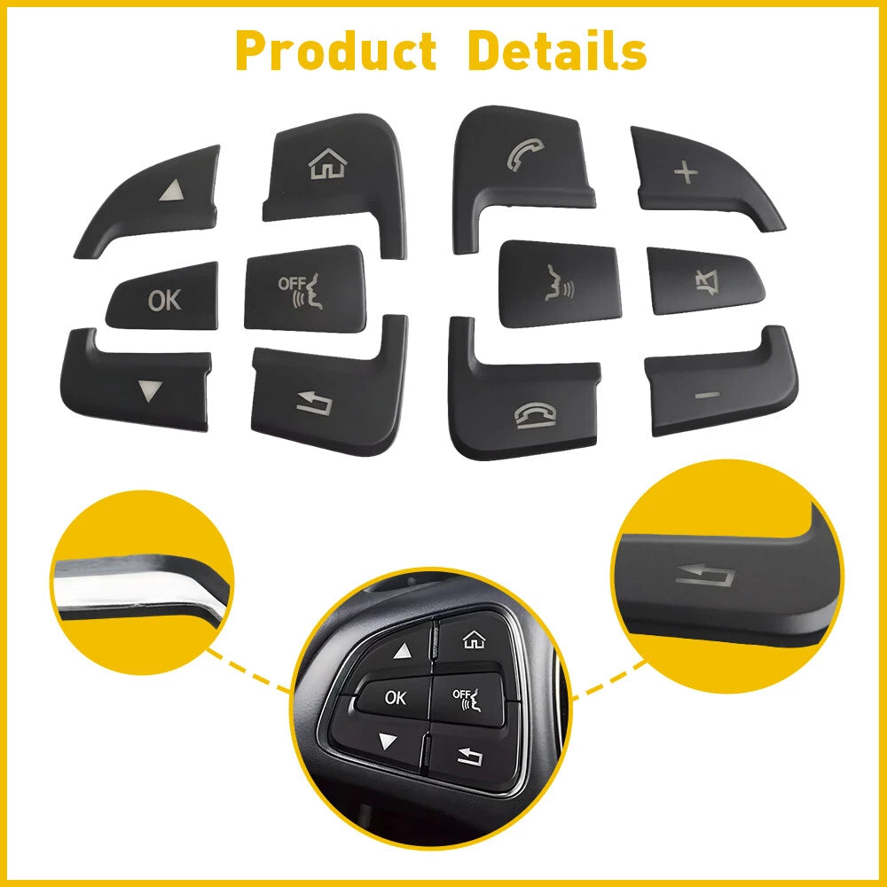 Steering Wheel Multi-Function Button Cover for Mercedes-Benz C300 (2015-2017)