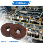 2X Oil Seal Rotary Shaft Seal FKM Rubber 12x32x7mm for Various Models 