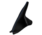 Manual & E Brake Boot Set for Ford Mustang (1994–2004) Carbon Fiber Blue Stitch