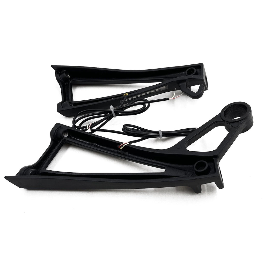 Black Rear Passenger Foot Pegs with LED Signal for Yamaha R6/R6S (2003–2010)