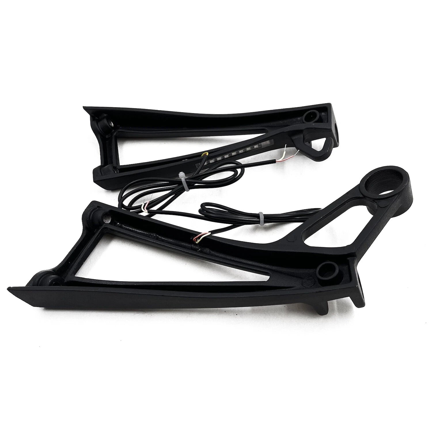 Black Rear Passenger Foot Pegs with LED Signal for Yamaha R6/R6S (2003–2010)