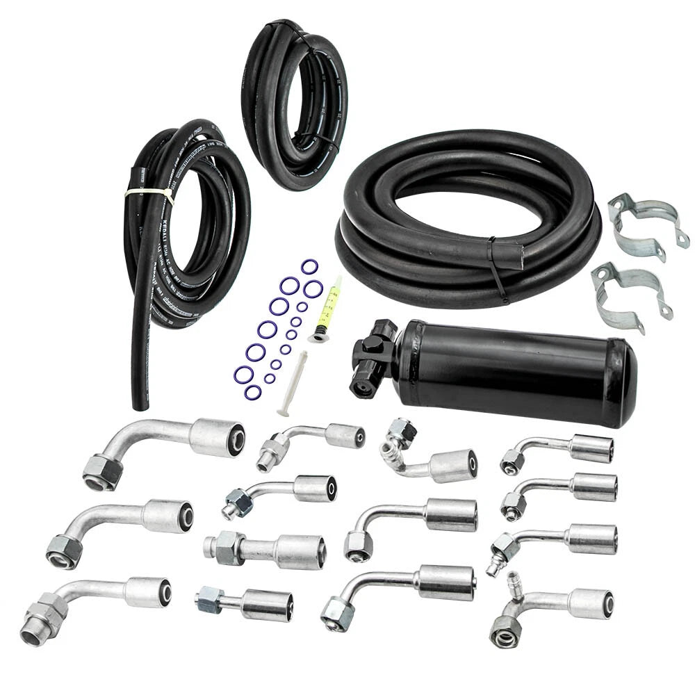 A/C Extended Length Hose & Fittings & Drier Kit for