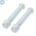 2X Mini Excavator Pins for Digger Attachment (0.98in/25mm)