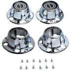 Set of 4 Chrome Wheel Hub Cap Center Covers for Bronco F150 Van 1980–1996