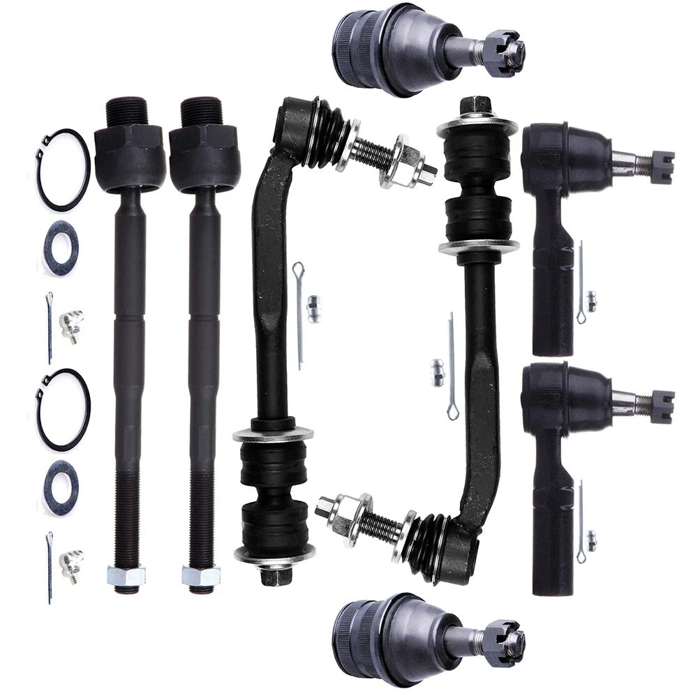 Set of 8 Front Ball Joints and Tie Rods for Dodge Durango Chrysler Aspen (2004–2009)