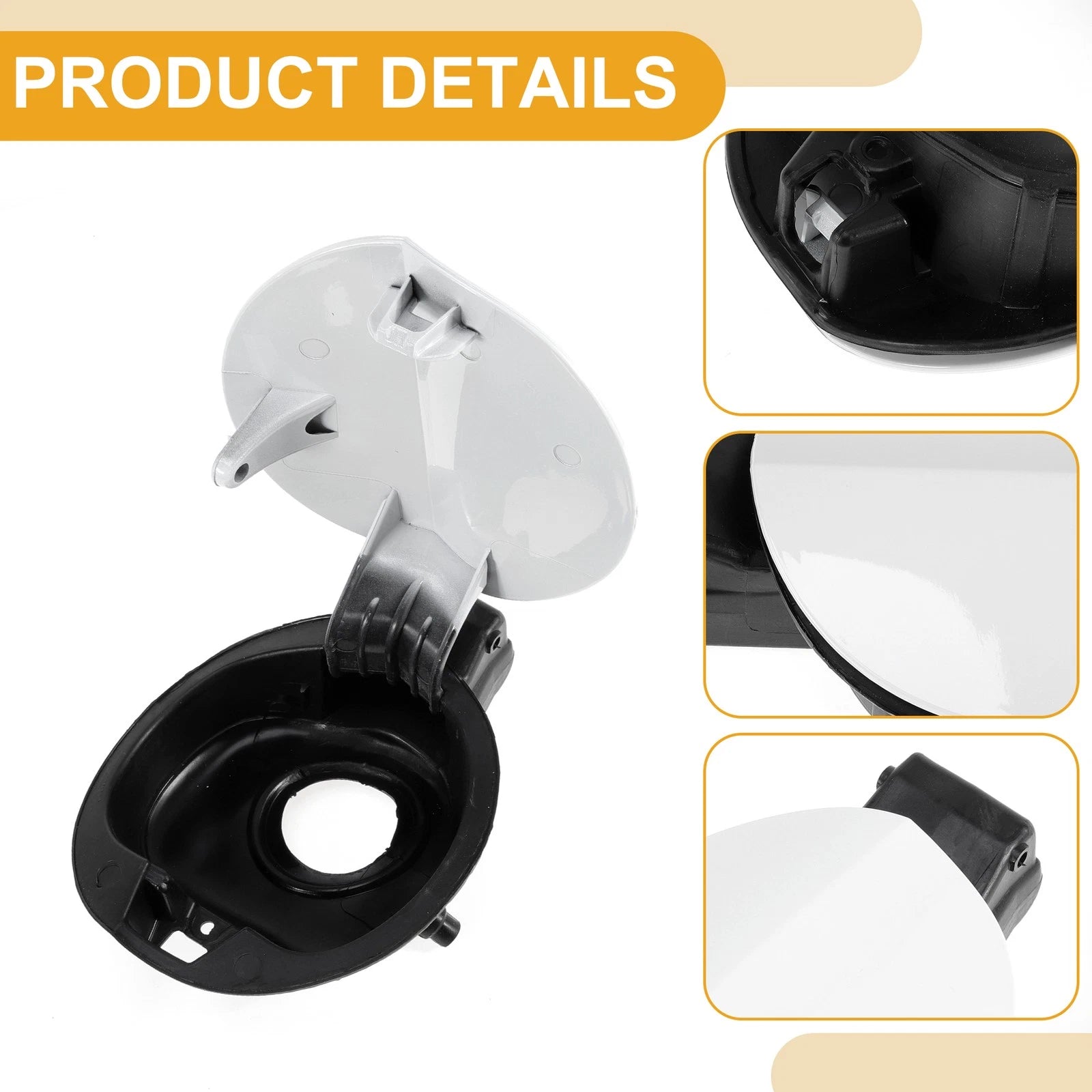 Fuel Tank Door Cap for Volkswagen CC (2006–2012) - Fuel Filler Flap Cover White