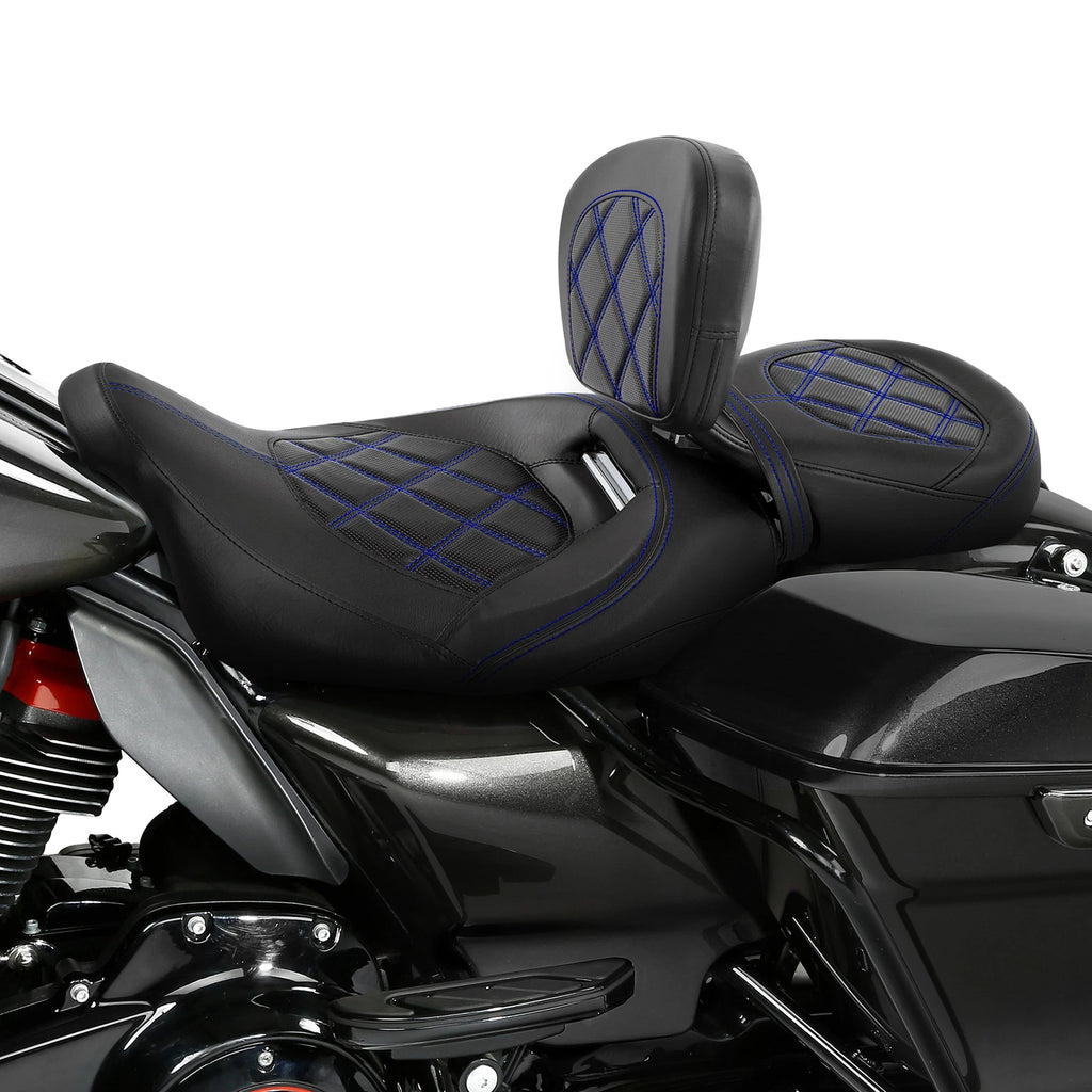 Backrest Pad for Harley Touring (2009–2023) - Driver Passenger Seat Black