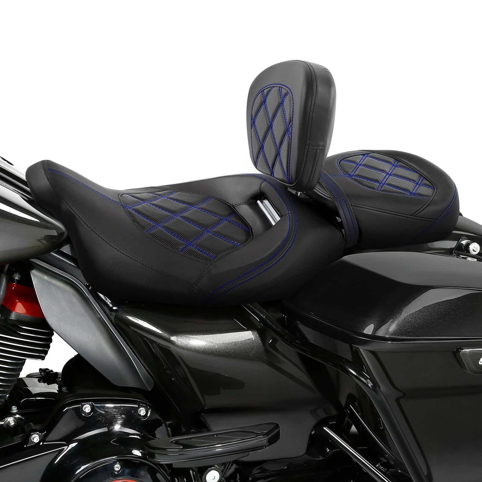 Backrest Pad for Harley Touring (2009–2023) - Driver Passenger Seat Black