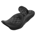 Driver Passenger Seat with Backrest for Harley Touring Road King (2009–2023)