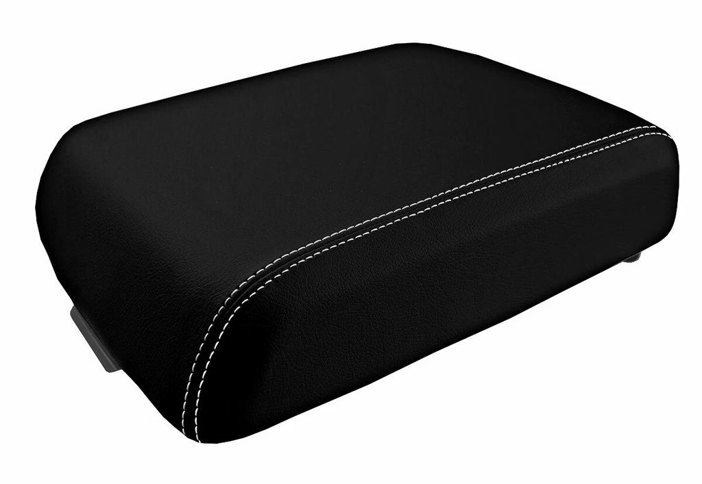 Leather Console Lid Bucket Seat Cover for Ford F250 (1999–2010) White Stitch