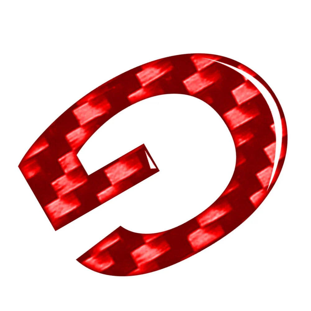 Carbon Red Letter Decals Stickers for Car Badge Emblem