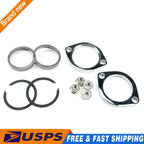 Exhaust Flange Install Kit for Harley Davidson (C-Clips, Serrated Nuts)