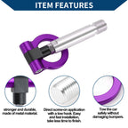 Tow Hook for Toyota Yaris (2023) - Metal Ring, Purple