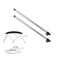 1" Aluminum Tube Bimini Top Rear Support Poles Pair with Mounts for Most Frames