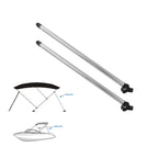 1" Aluminum Tube Bimini Top Rear Support Poles Pair with Mounts for Most Frames