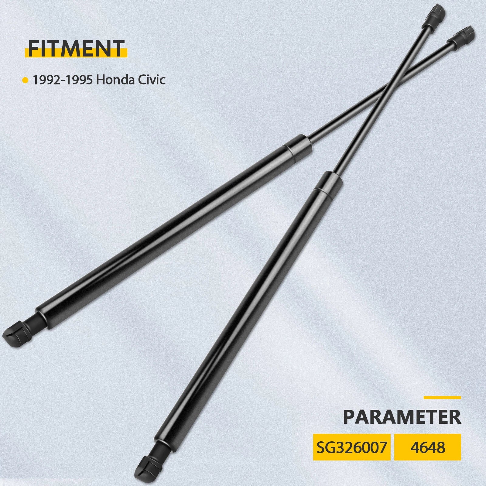 2X Tailgate Lift Supports for Honda Civic (1992–1995)