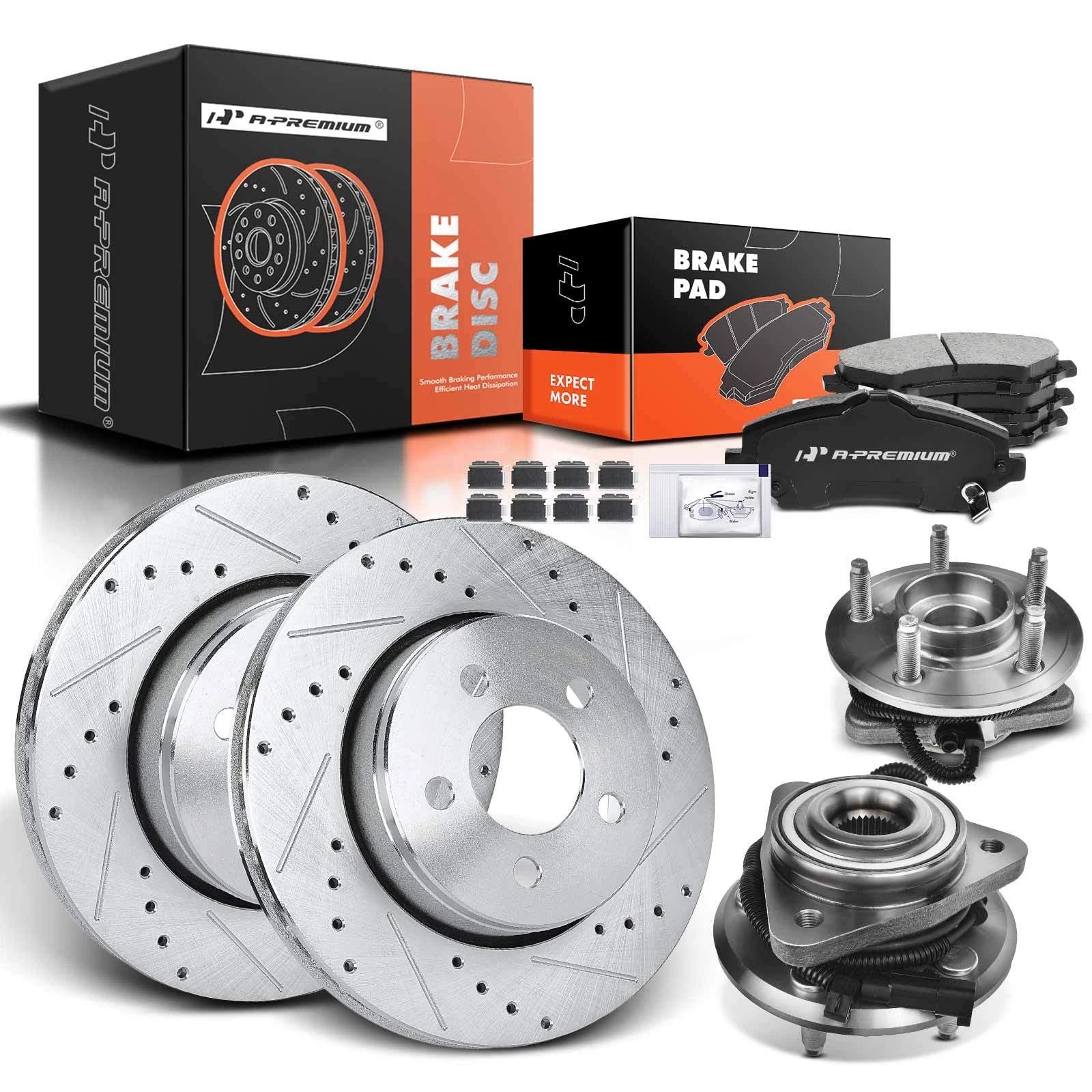 Front Drilled Brake Rotors & Pads Set for Jeep Liberty (2008–2012)