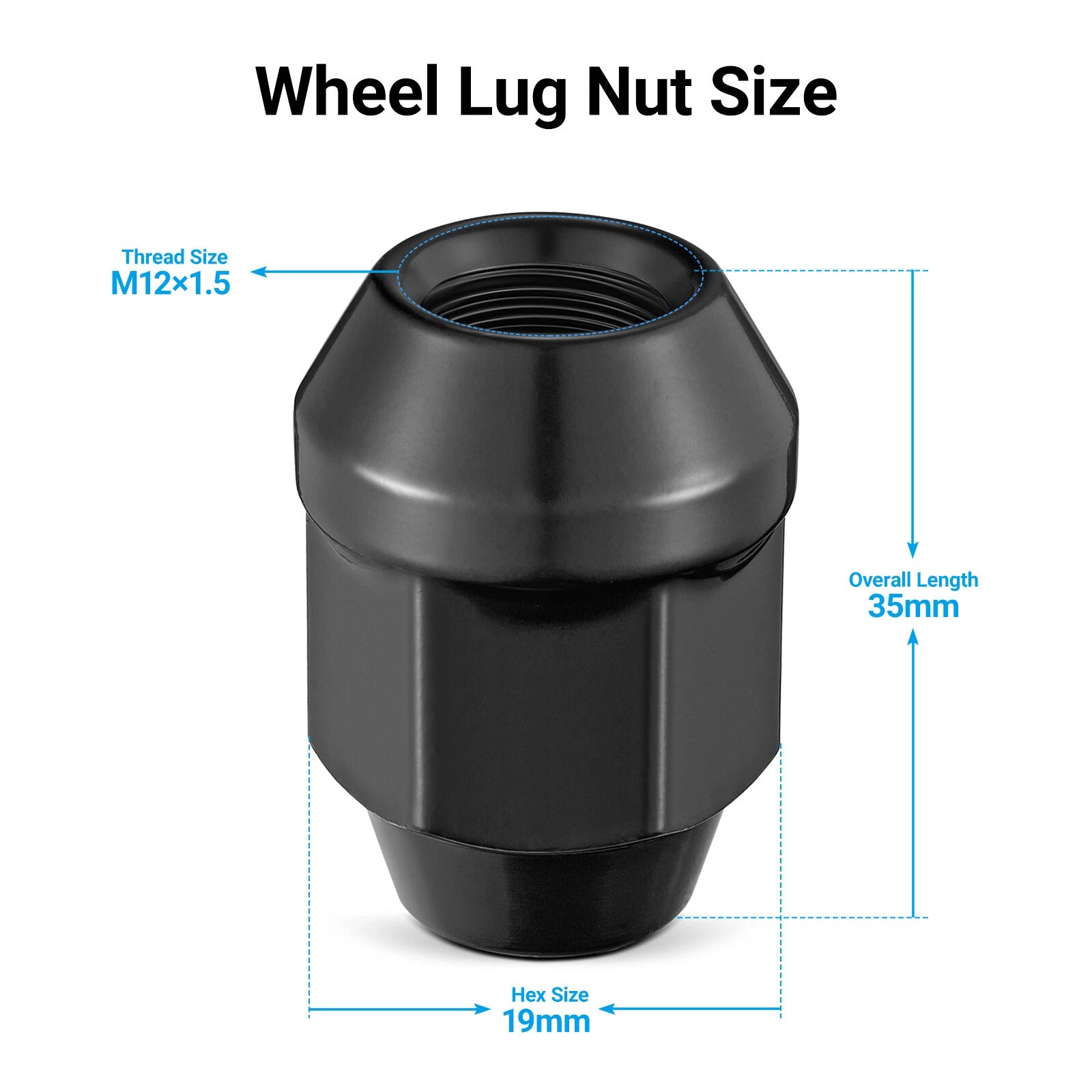 20pc Bulge Acorn Lug Nuts for Chrysler Dodge Caravan