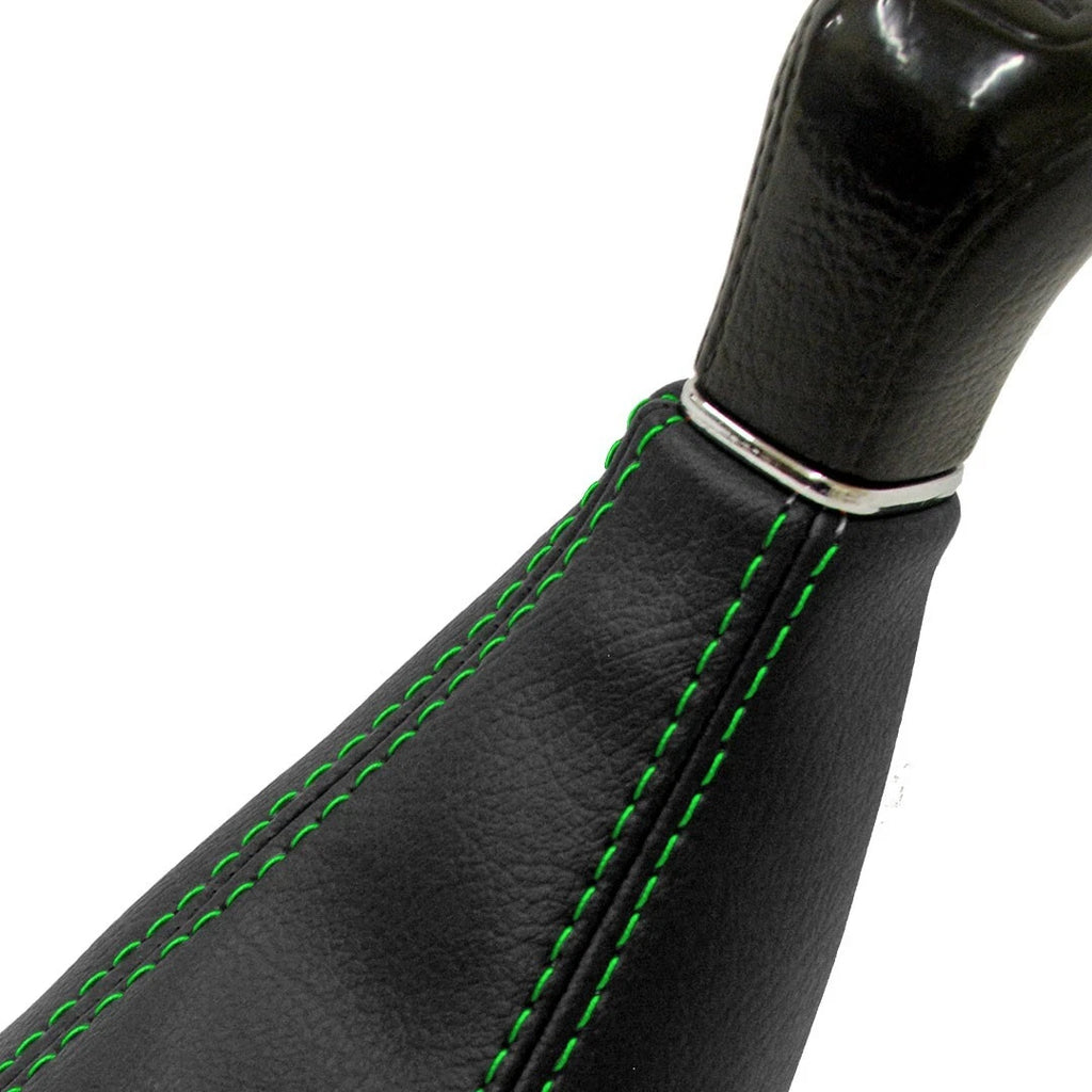 Manual Shift Boot Cover for Honda Civic (1998–2002) Black Green Stitch