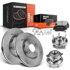 Front Disc Rotor & Pad Set with Hub Bearing for Hyundai Santa Fe (2010–2012)