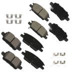 Set of 8 Ceramic Brake Pads for 2018 GMC Terrain